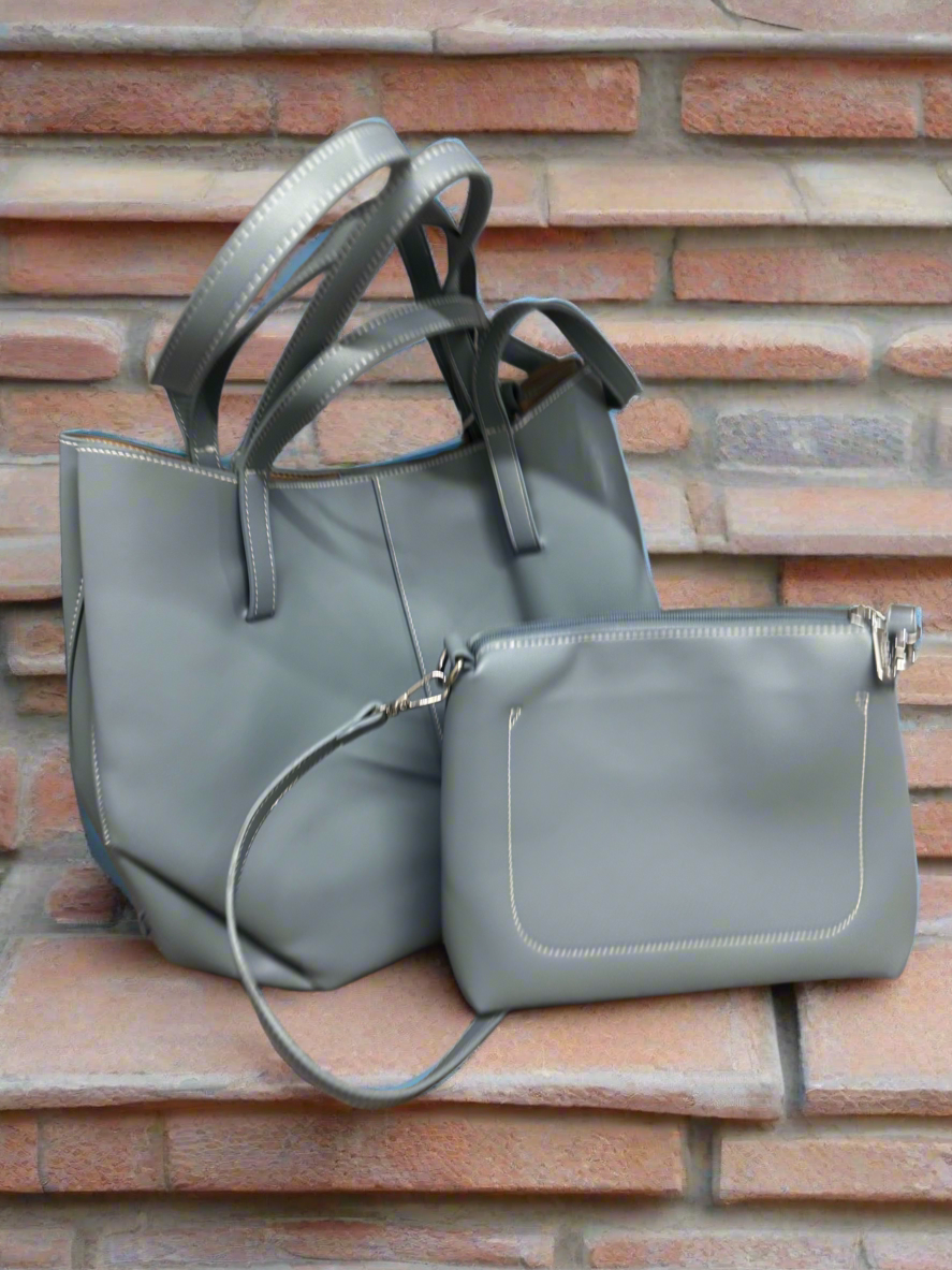 Nicole blue stitch bag in bag