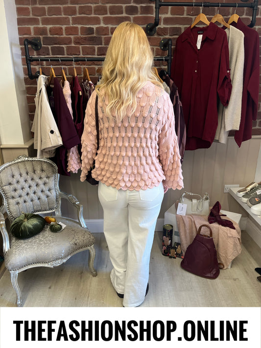 Eloise blush pink petal jumper 8-16
