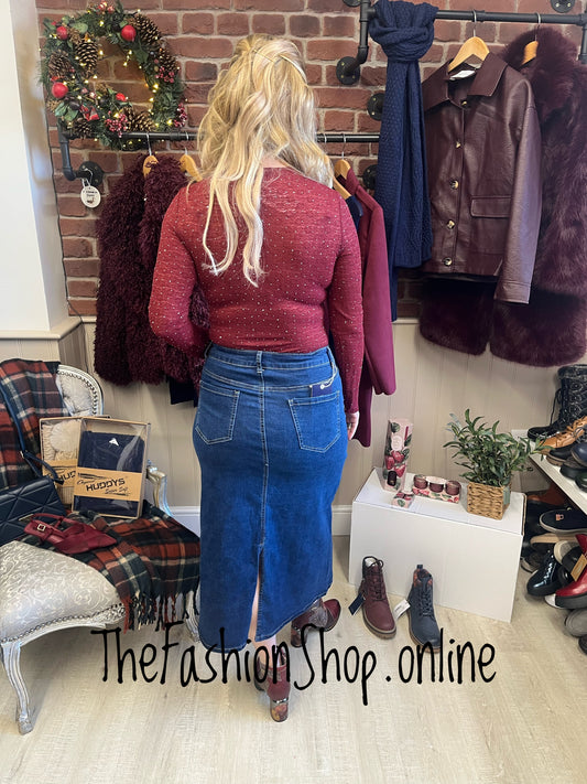 Kimberley wine crystal bodysuit 8-12