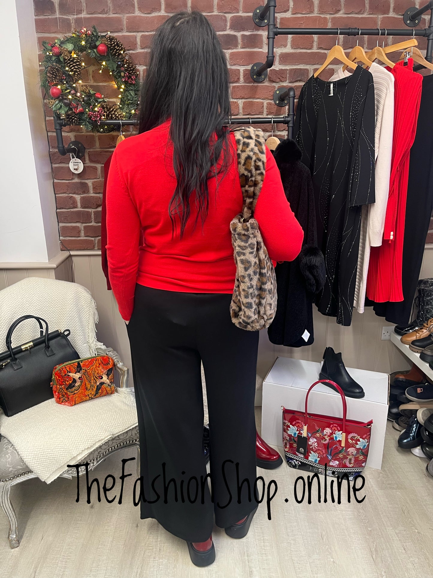 Red roll neck jumper sizes 10-16