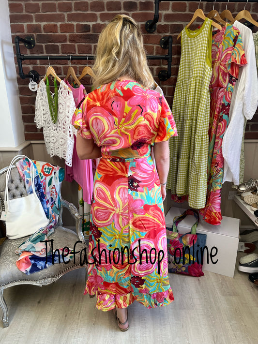 Bryony frill detail wrap dress sizes 12, 14 and 16