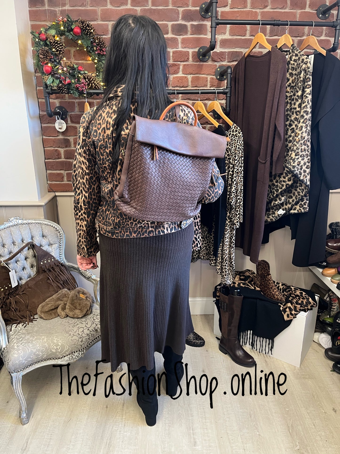 Katarina leopard print denim jacket sizes 10-20