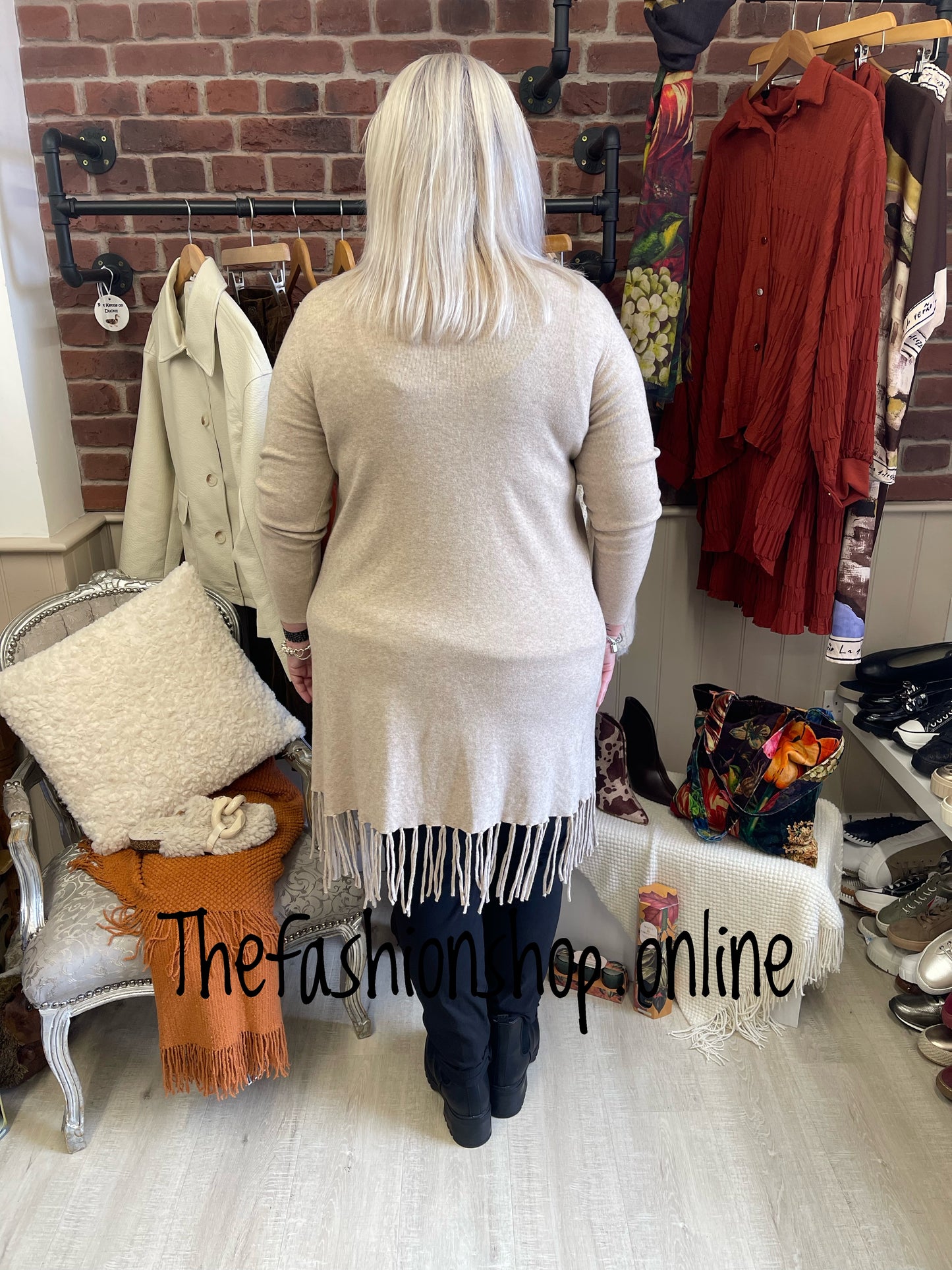 Rachel beige tassel cardigan 12-18