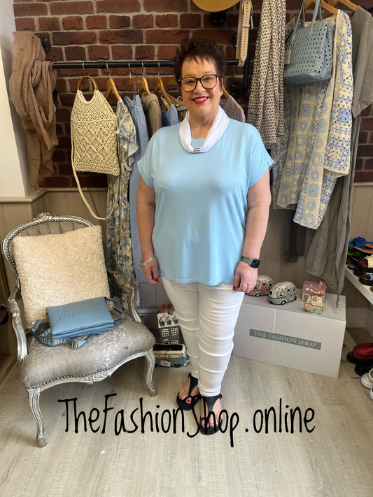 Anita light blue cotton t shirt 14-22