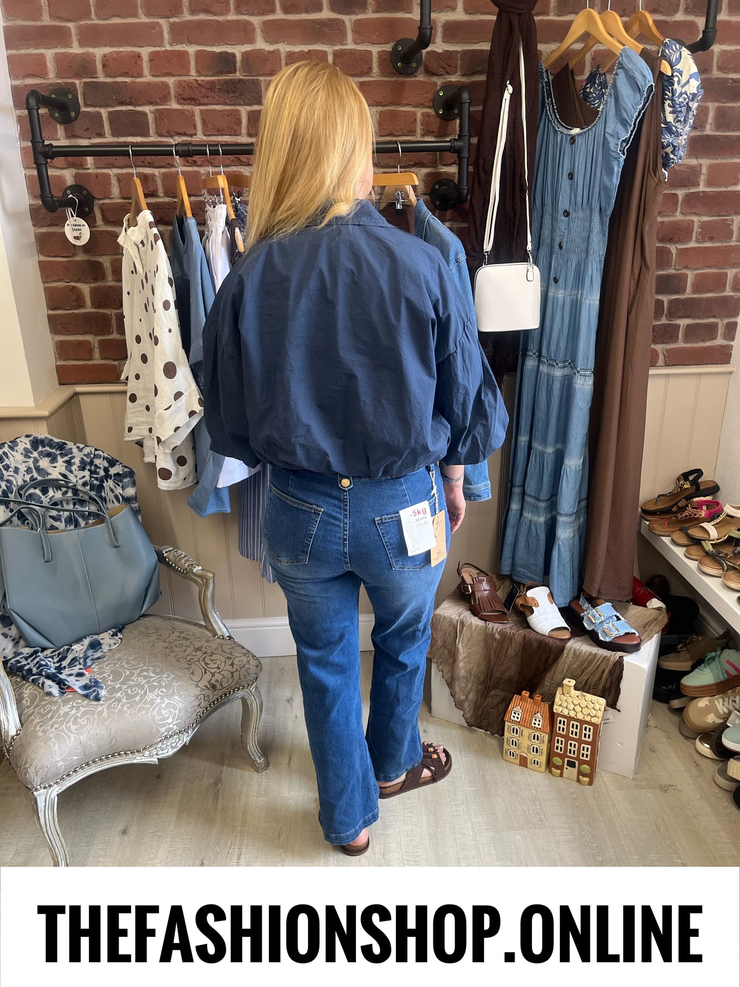 Jupiter navy bubble hem jacket 8-14