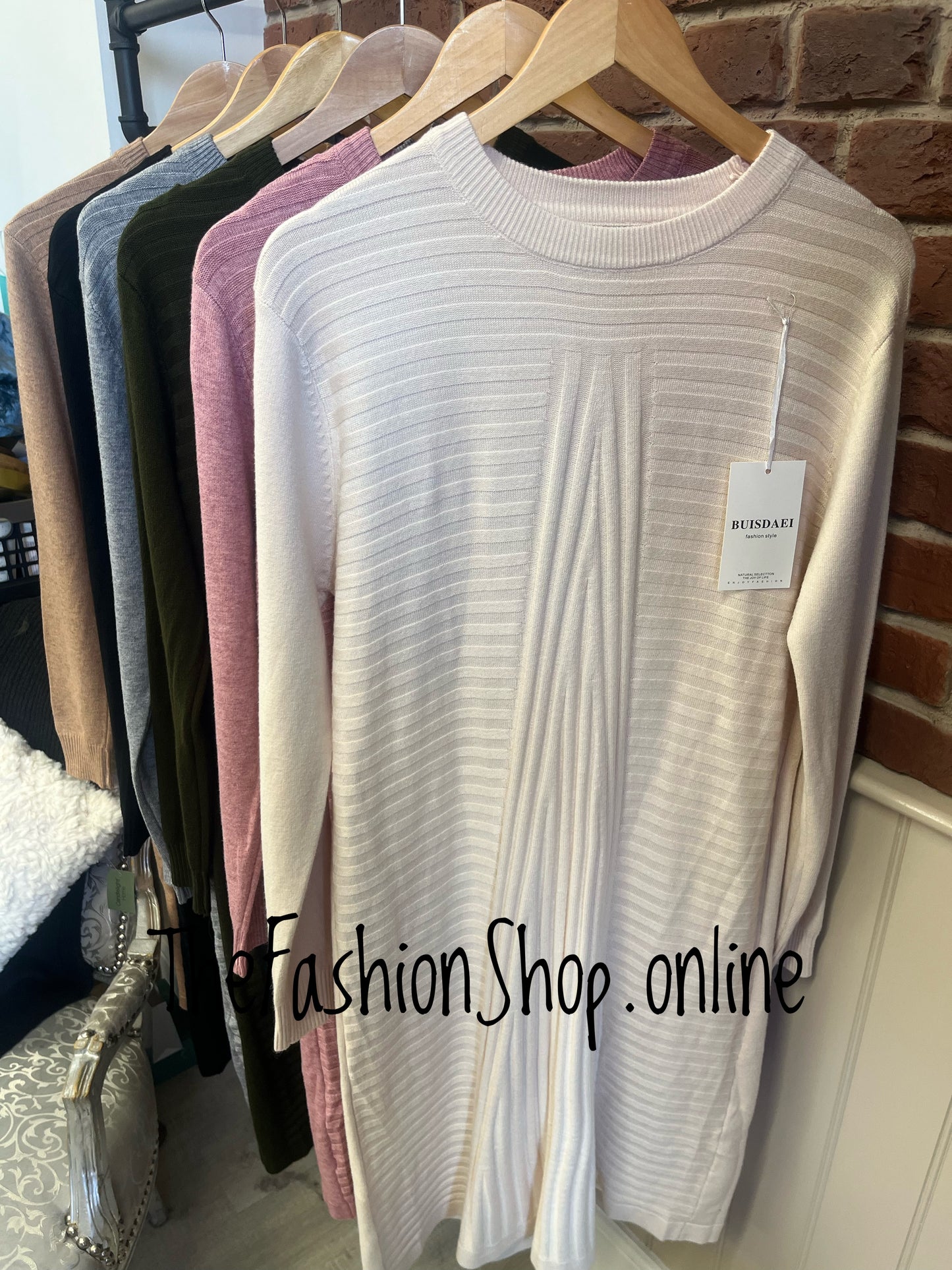Janine cream cashmere mix jumper dress 12-16