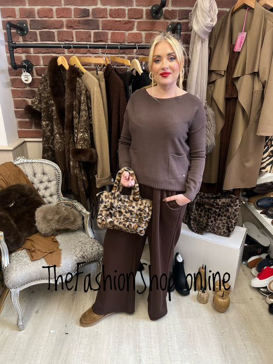 Miranda brown trousers with belt 10-16