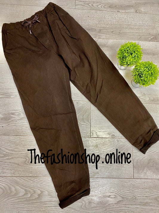 Brown classic magic trousers (reg) 12-18