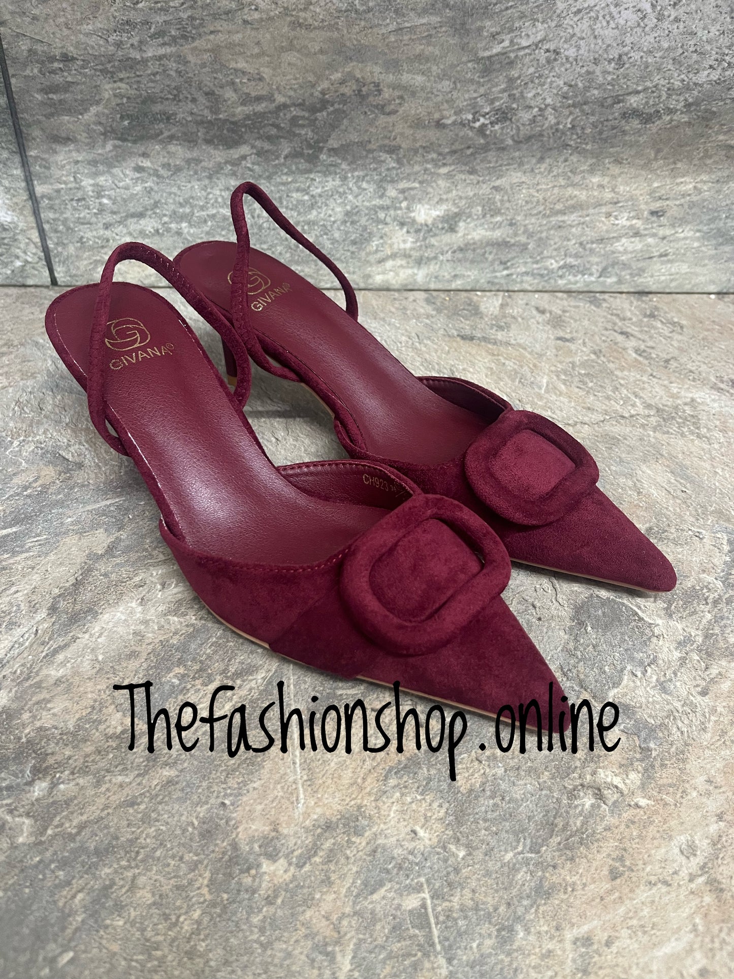 Alexa wine sling back shoe sizes 3-8 (36-41)