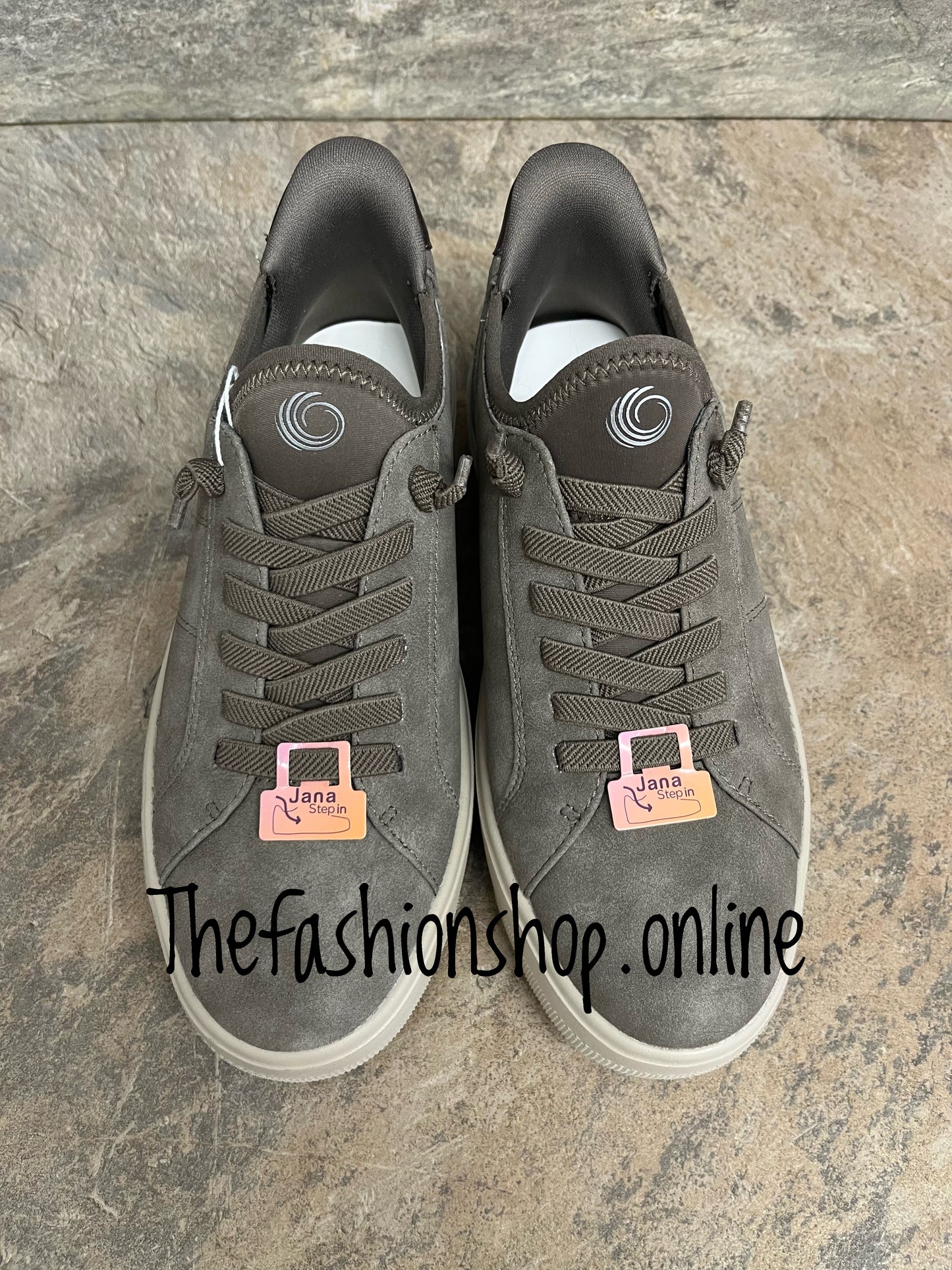 Jana stone vegan step in trainers sizes 4-8 (37-42)