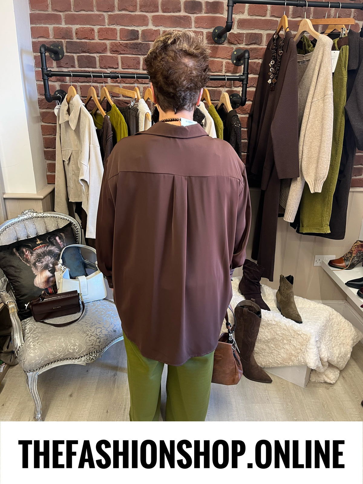Janice brown high low blouse 20-24