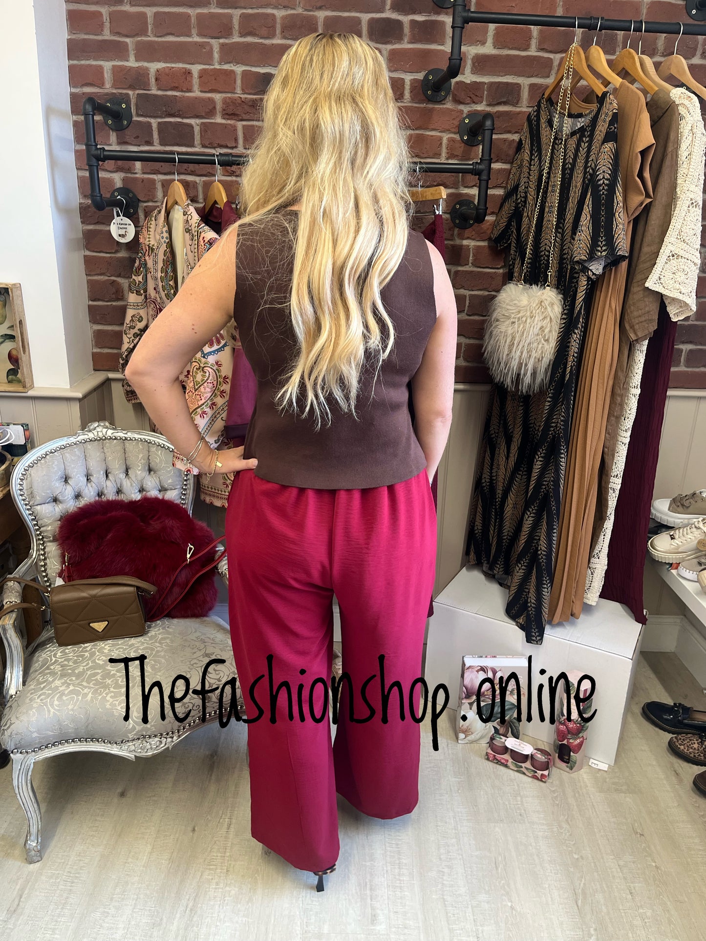 Mckenzie brown seashell knitted top 8-12