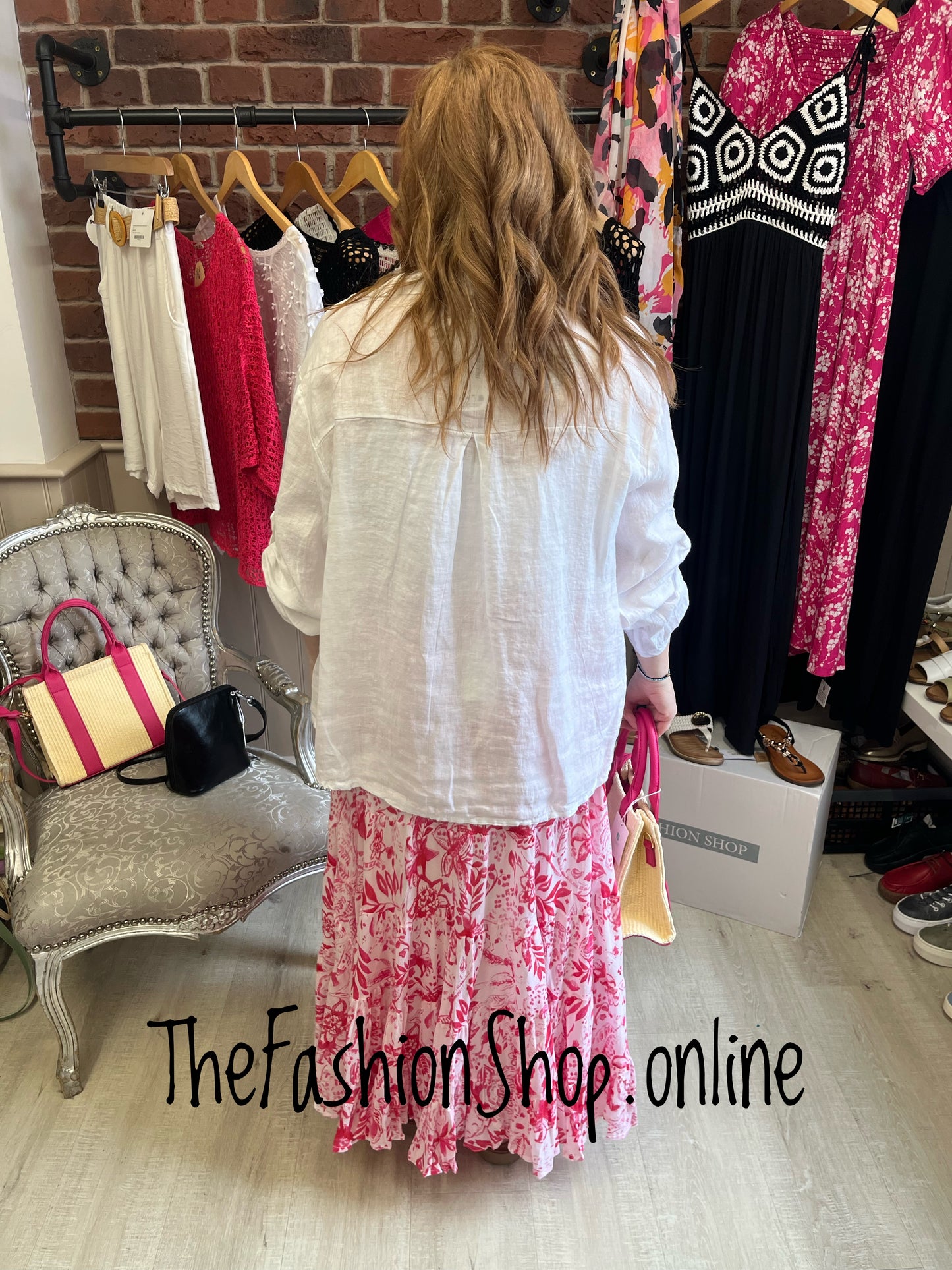Paloma pink tiered maxi skirt sizes 10-18