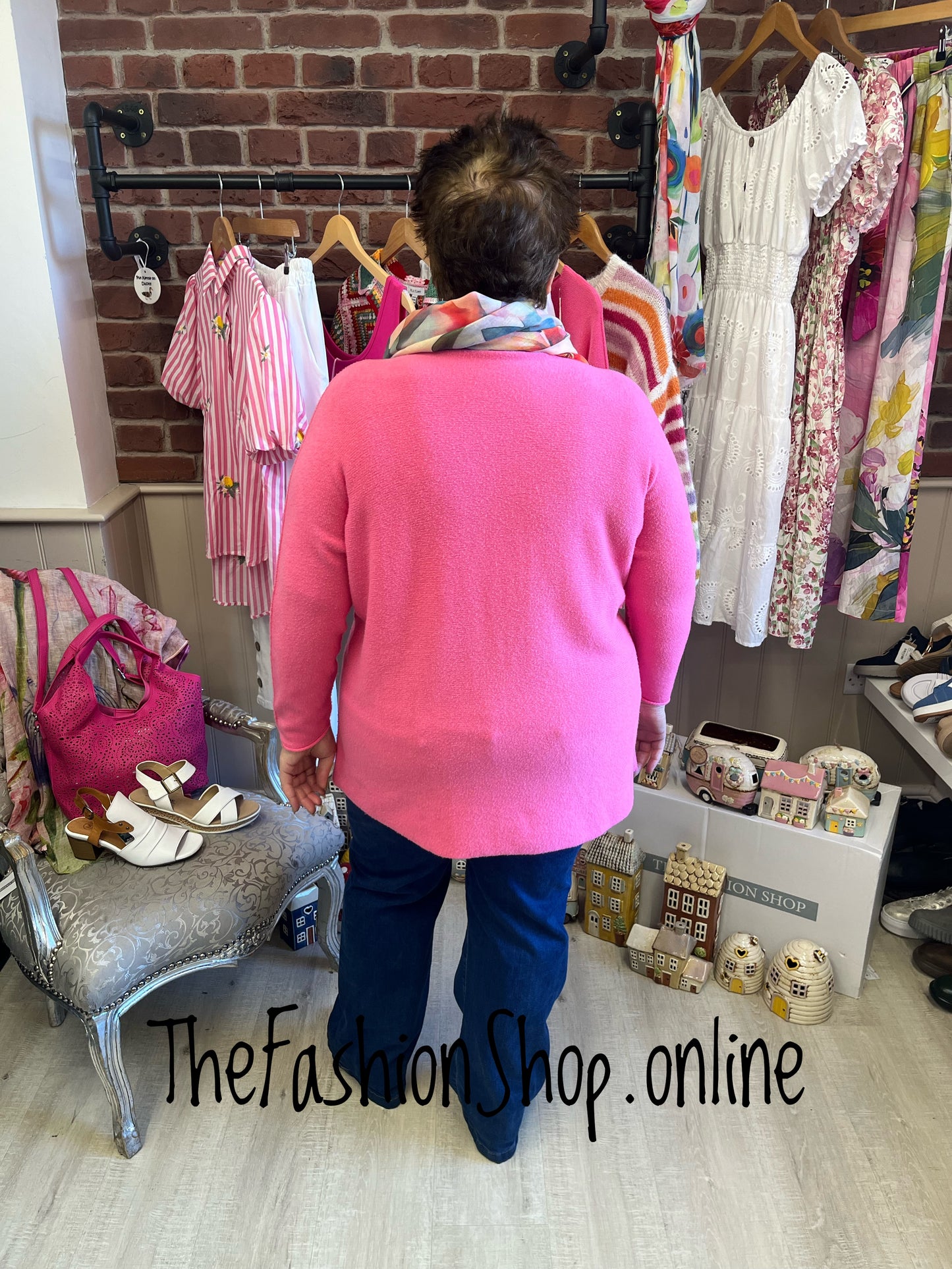 Luna hot pink wool mix jumper 14-22