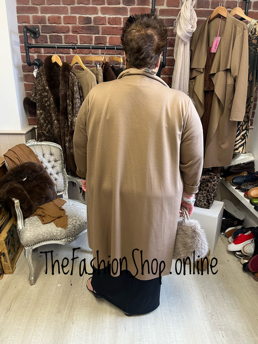 Erin camel waterfall jacket 14-22