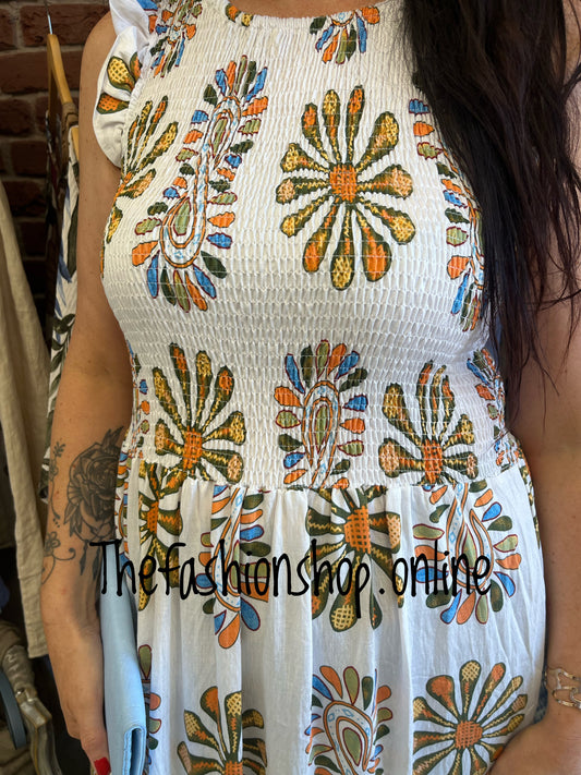 Juliet colourful tiered maxi dress 8-16