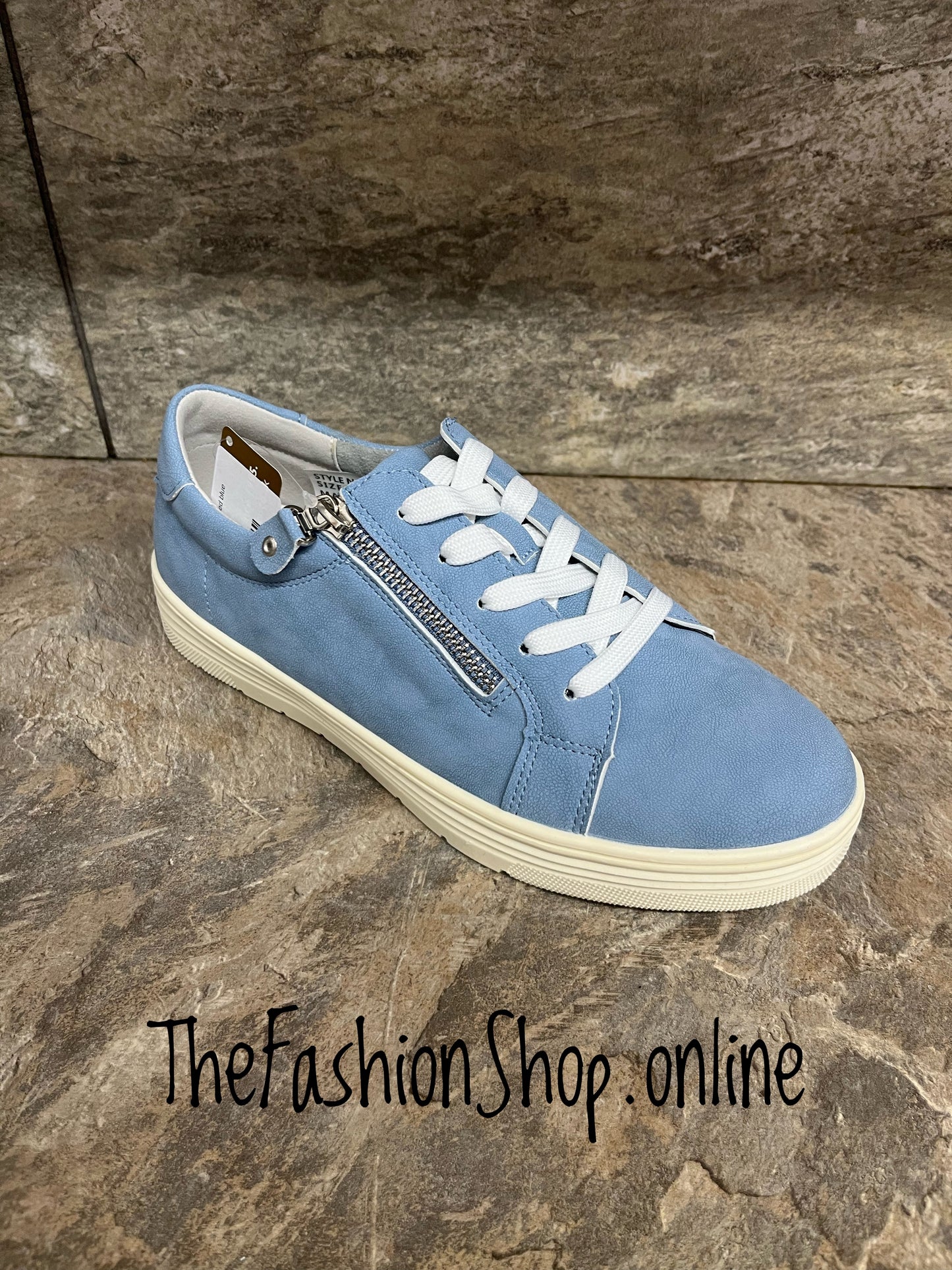 Dr Keller Janice washed blue trainers sizes 3-8 (36-41)