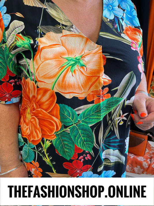 Fly Out black floral dress 14-20