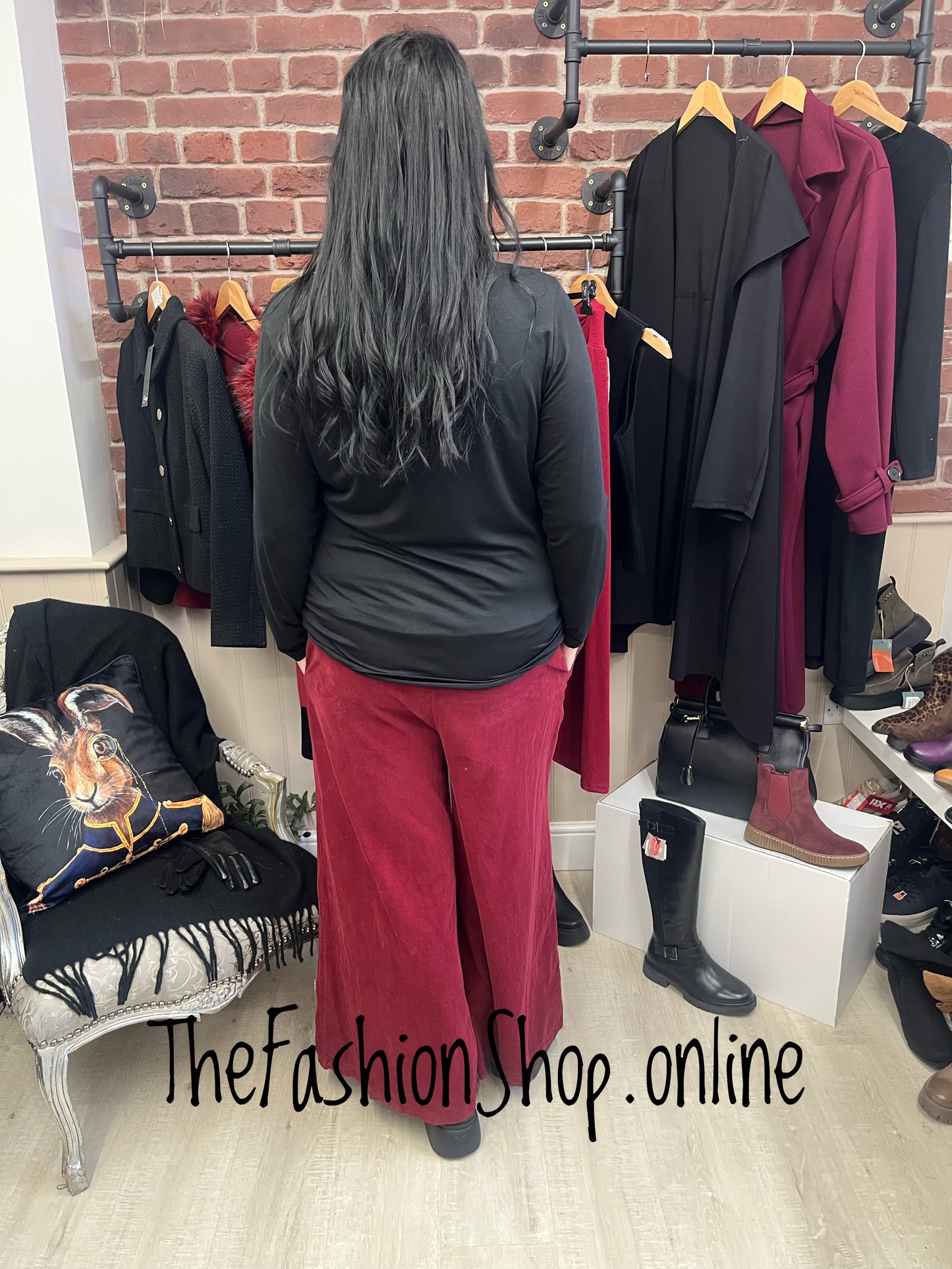 Tia black long sleeve layering top 12-18