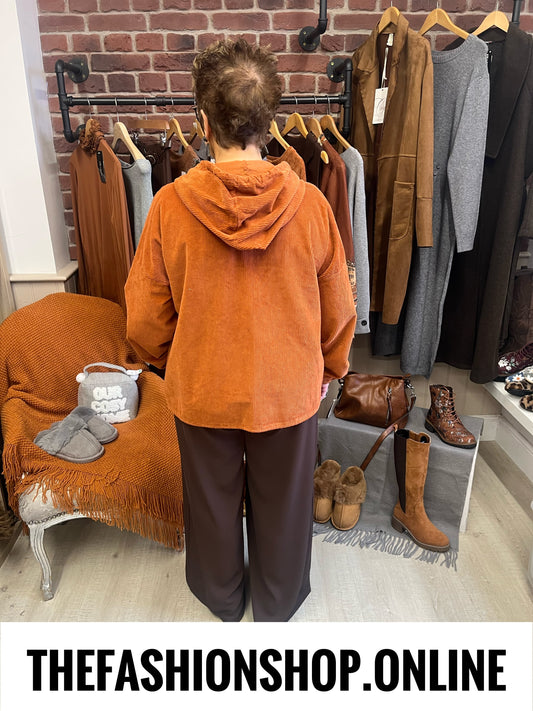 Margot rust jumbo cord jacket 16-22