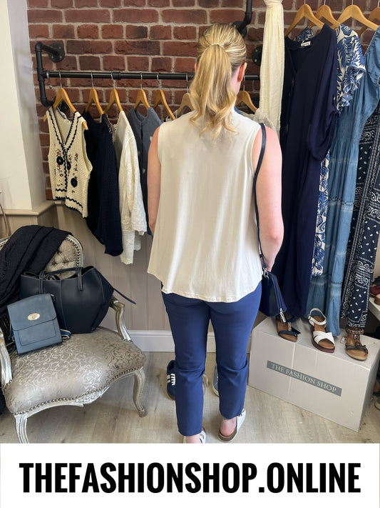 Dakota beige V neck top 8-14
