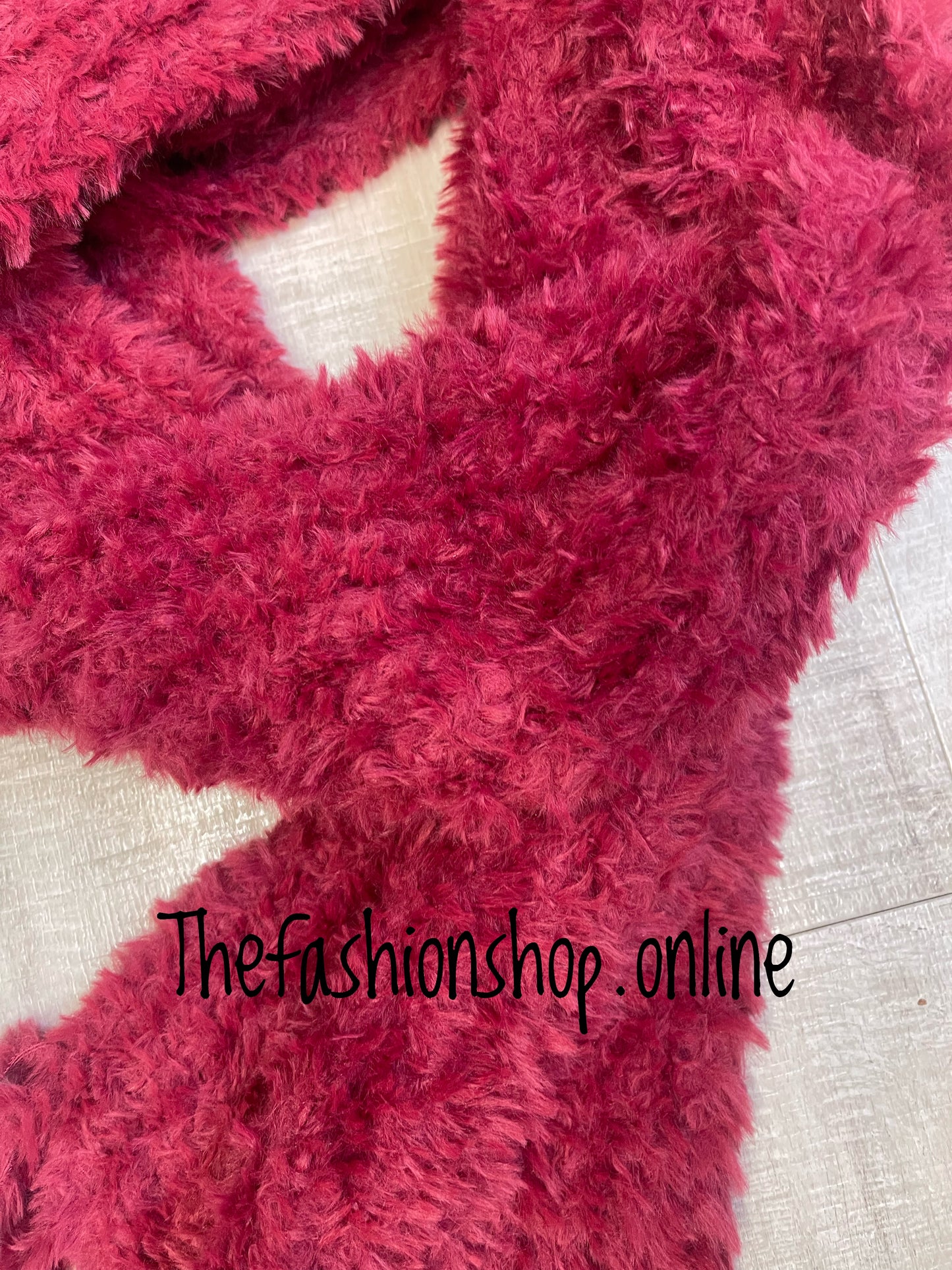 Wine supersoft tassel scarf