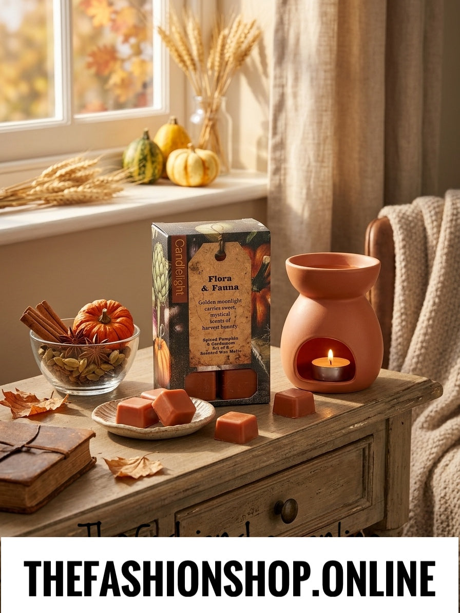 Candlelight pack of 8 wax melts Flora and Fauna Spiced Pumpkin and Cardamom