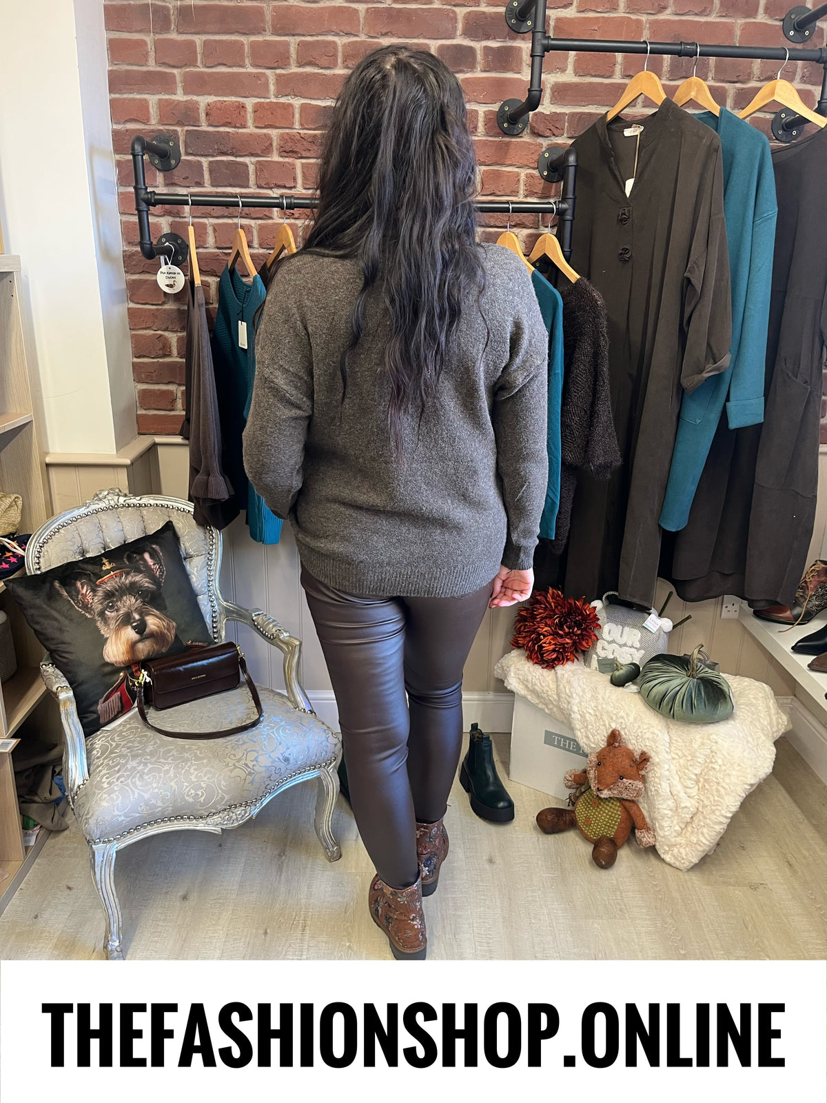 Lottie brown wool mix dog jumper 10-18