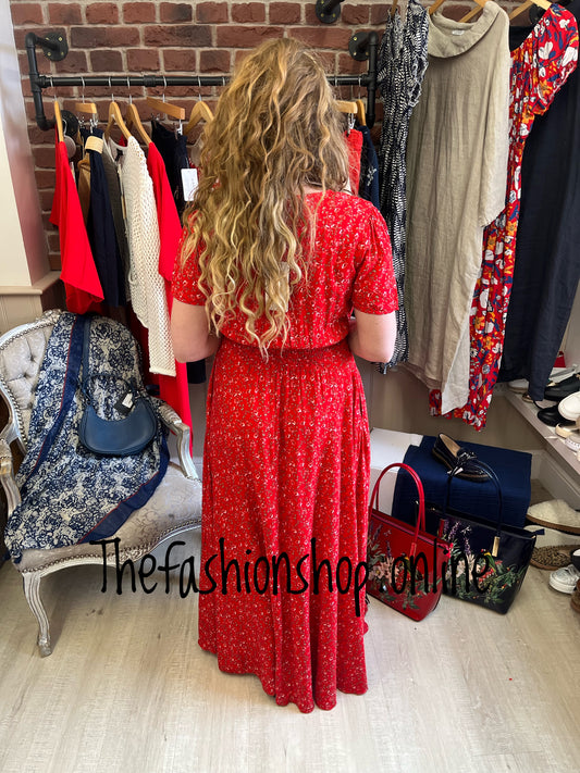 Stella Morgan red ditsy floral dress sizes 8-16