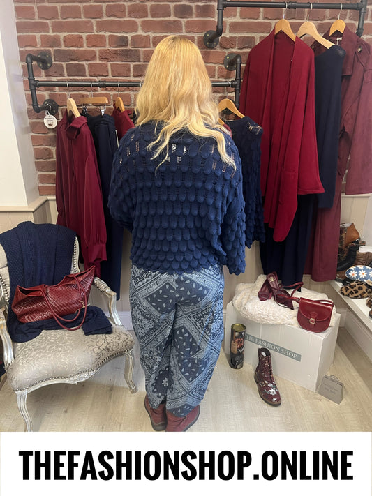Eloise navy petal jumper 8-16