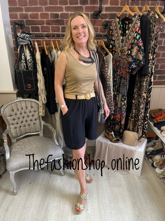 Melissa black shorts with belt 8-14