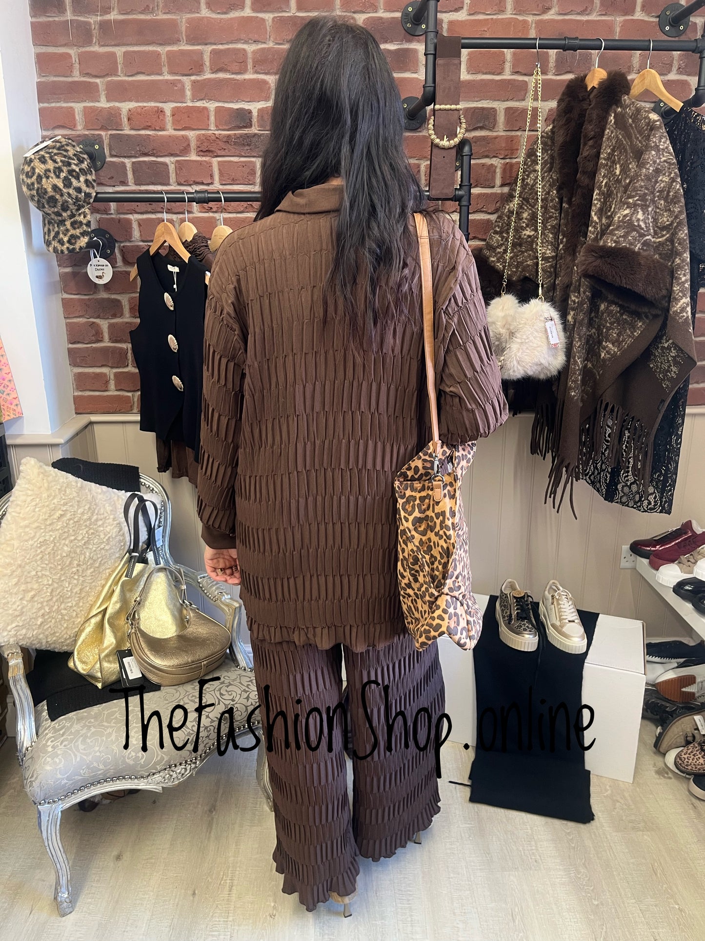 Amelia brown pin tuck co-ord 14-20