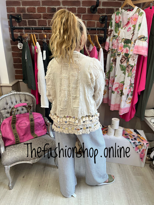 Karen grey pinstripe trousers with belt 8-16