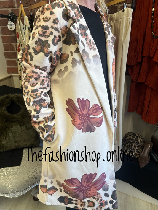 Carmen Autumn leaves duster jacket 8-18