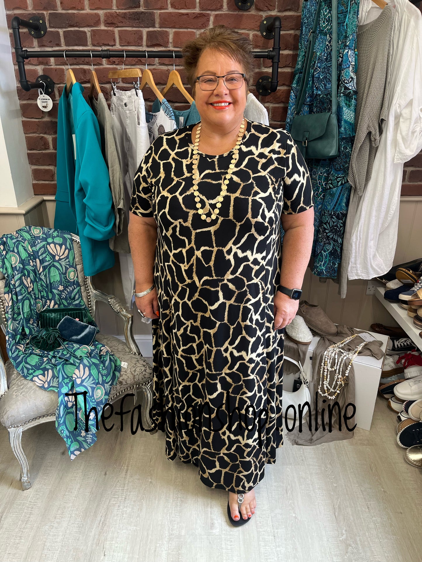 Sasha brown tortoisehell dress 18-24