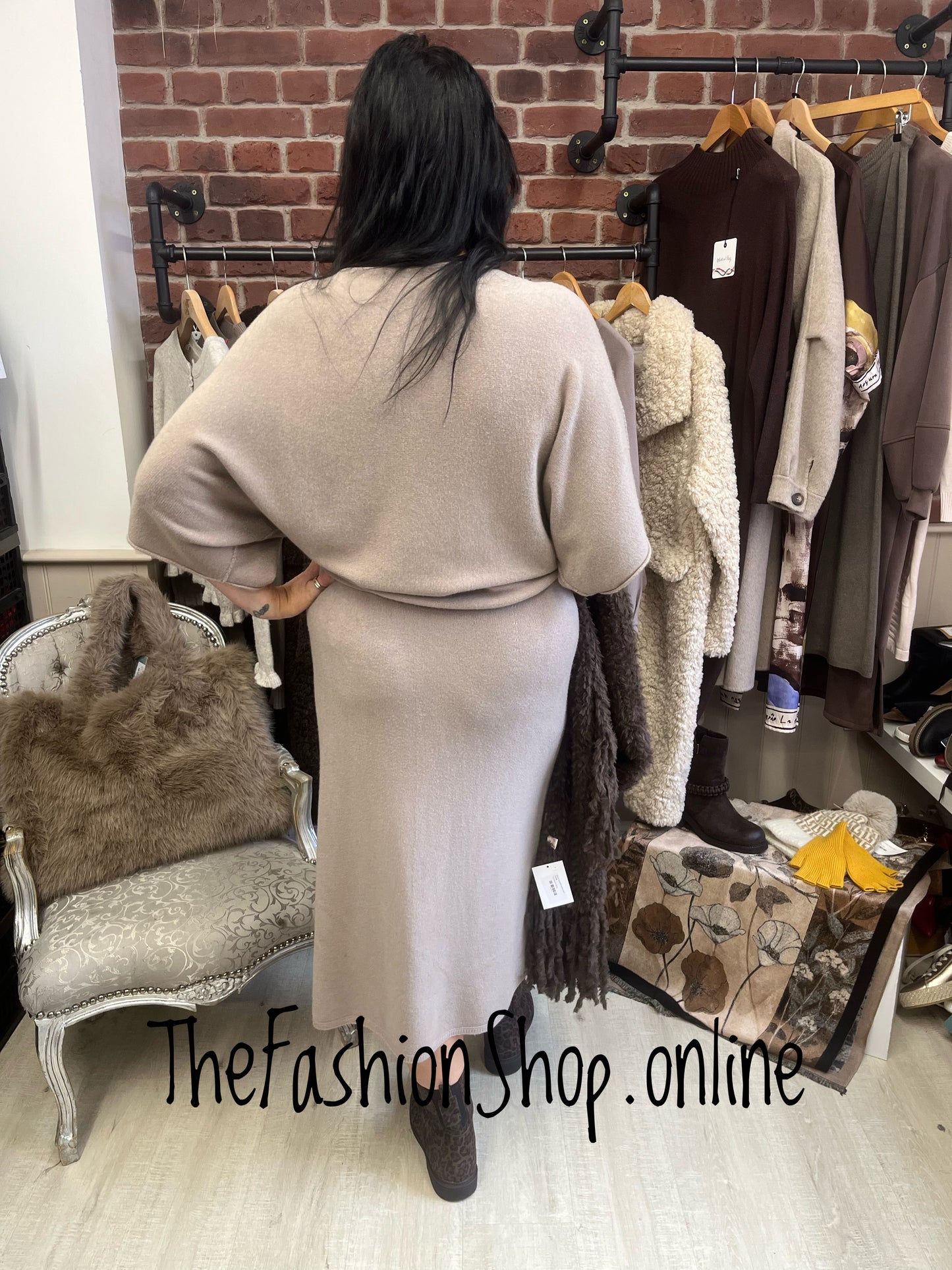 Milan mocha knitted top 8-16