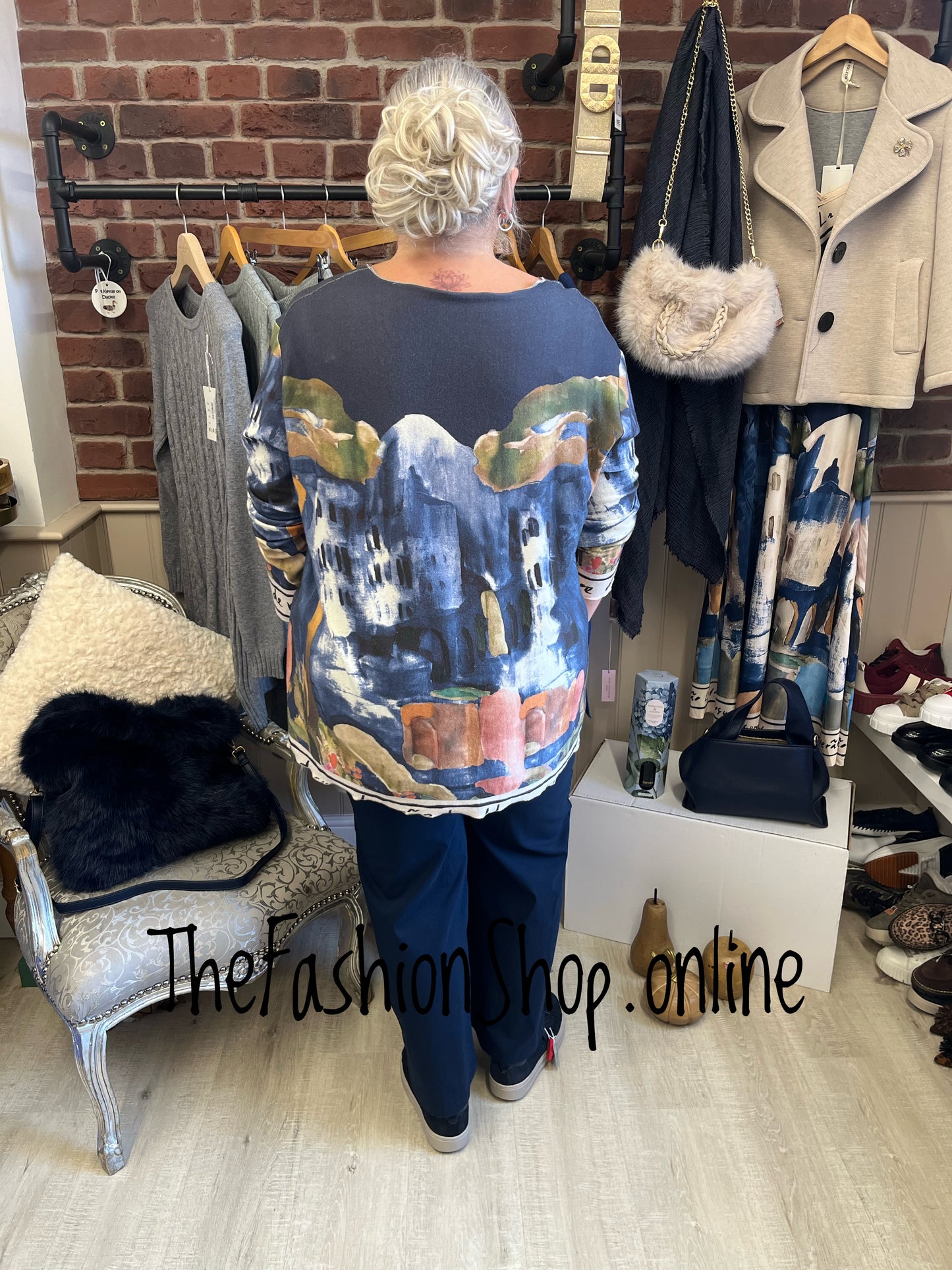 Parisian navy fine soft knit jumper 16-22