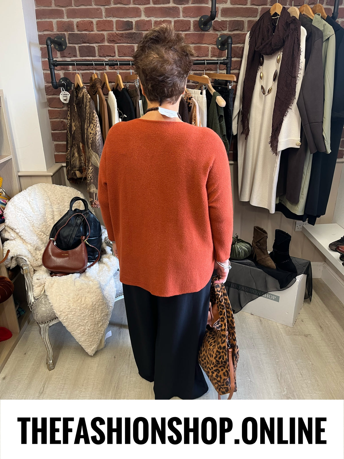 Esme rust soft jumper 16-22