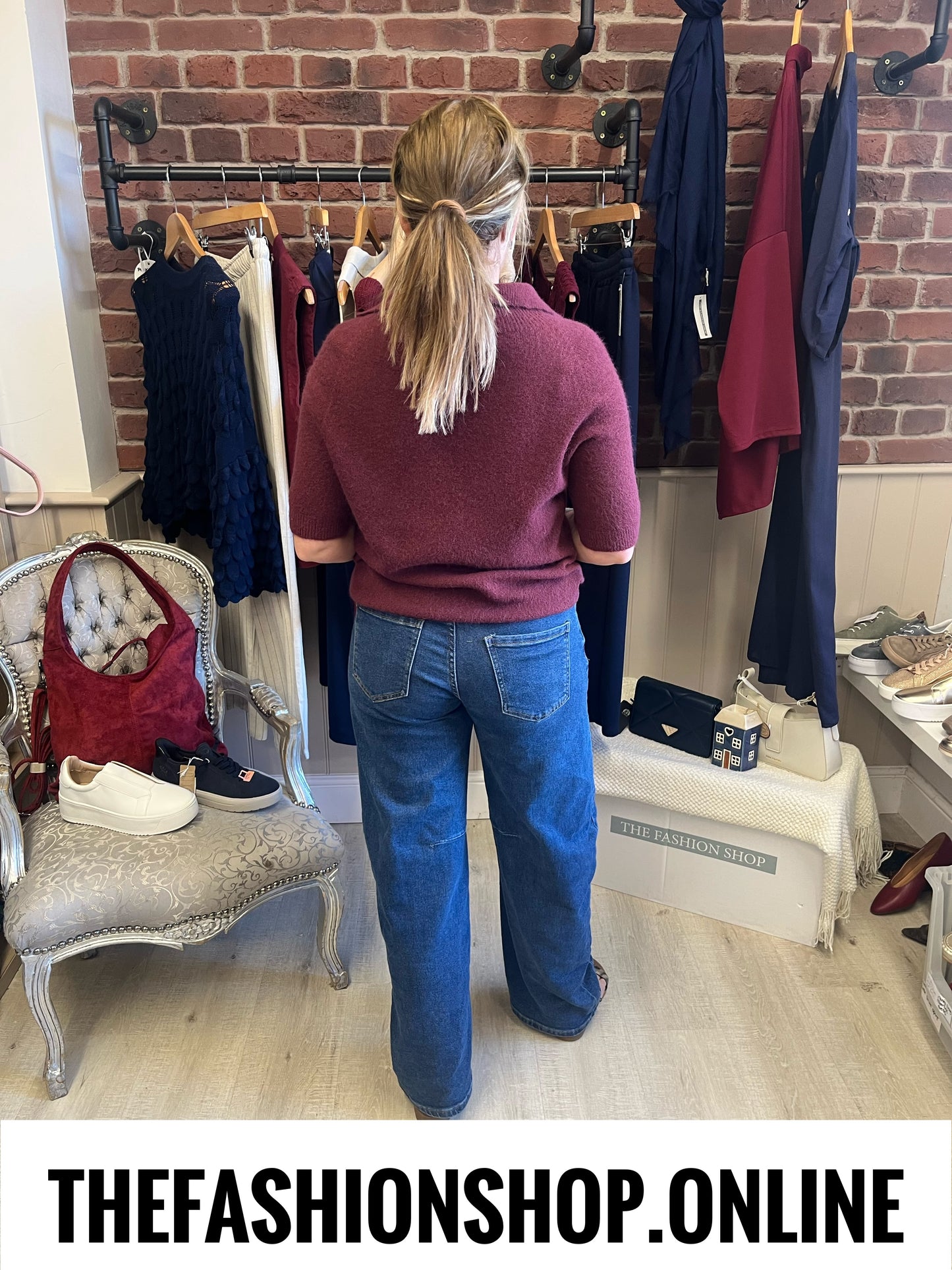 Keira wine knitted Alpaca mix top 8-14