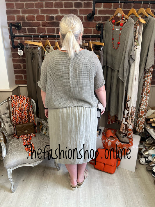 Leah mocha dress with mesh overlay 8-18