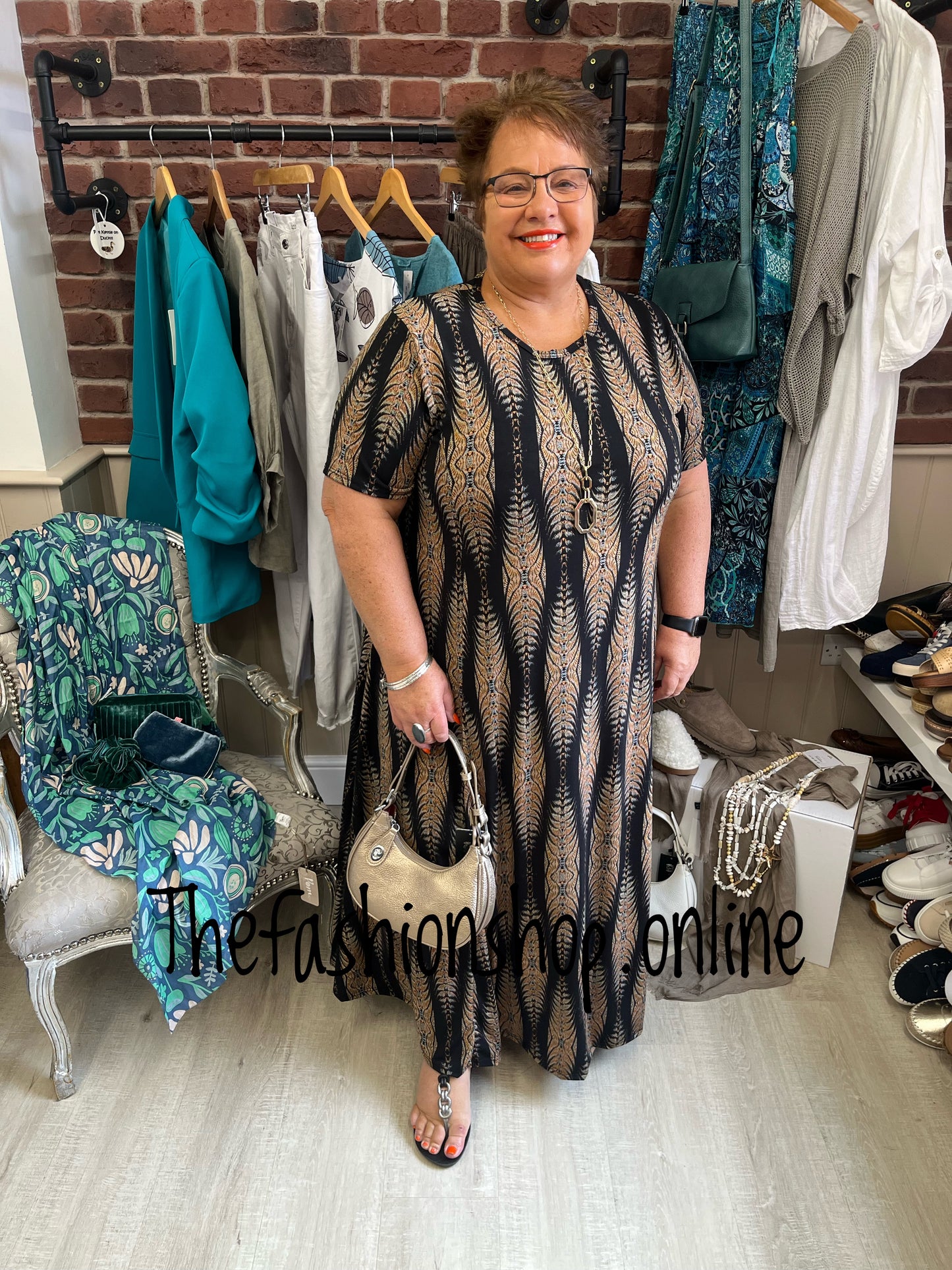 Sasha Black Aztec dress 18-24