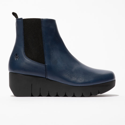 Fly Vaze Burn navy leather Chelsea boot sizes 4-8