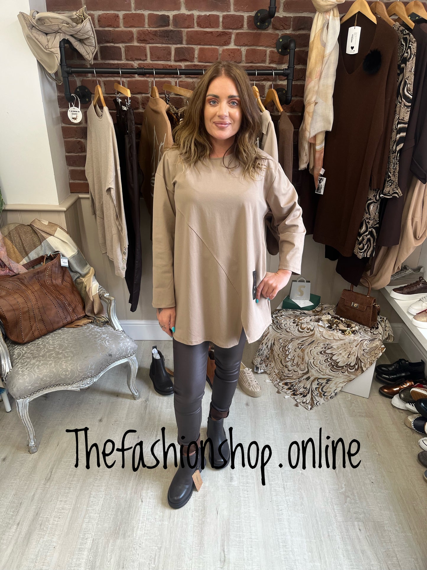 Mocha Hope long sleeve top 12-18
