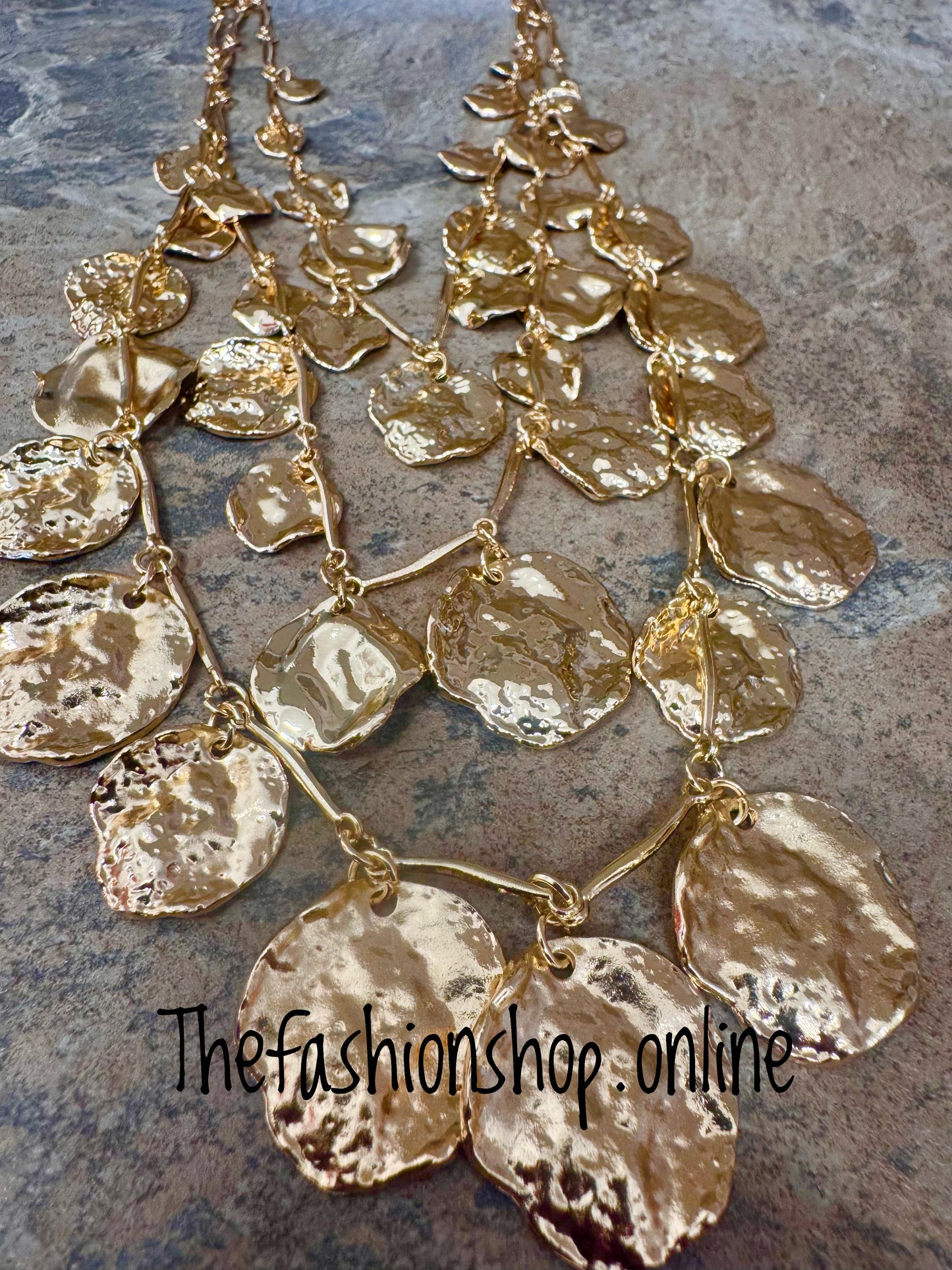 Gold Shakira 3 Necklace set