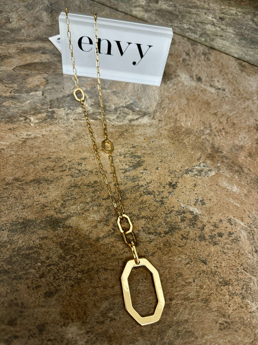 Envy long gold links necklace