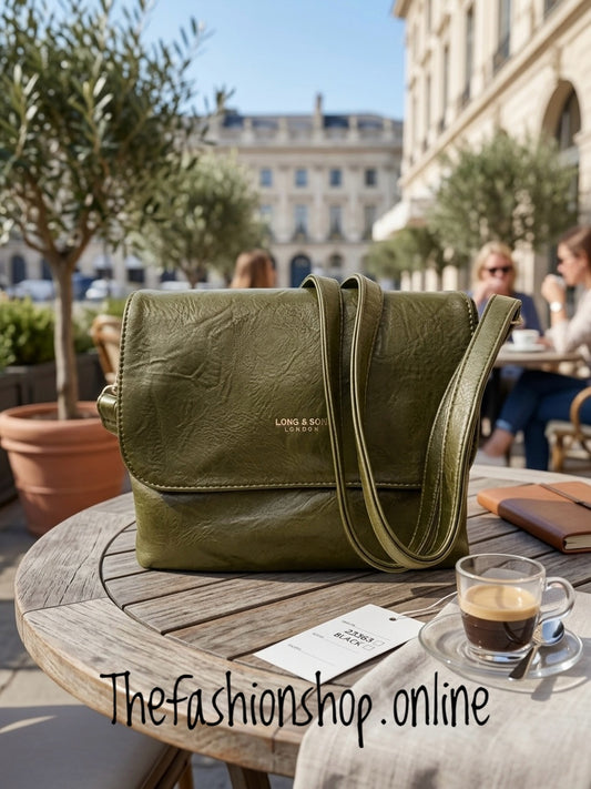 The Trio bag in Khaki Green