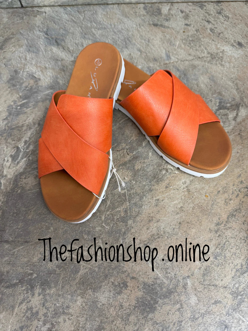 Lunar Chloe orange mule sizes 4-8 (37-41)