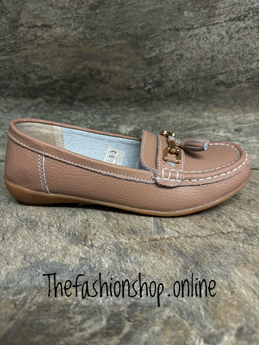 Jo & Joe Nautical leather mocha loafer 4-8