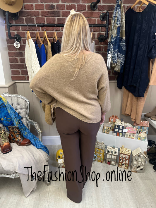 Kara Camel Knit Jumper 12-16