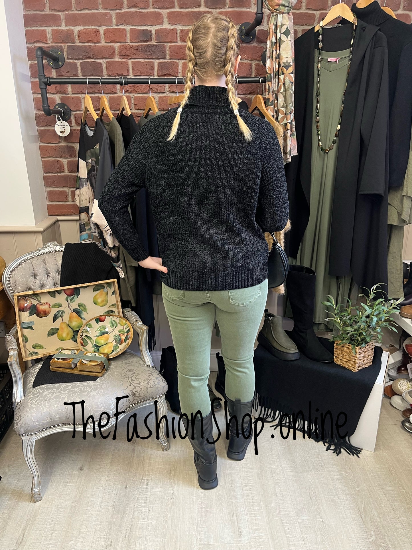 Liv Black chenille jumper 8-14